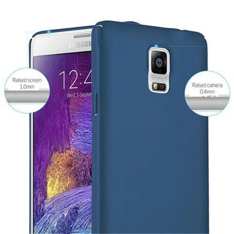 Cadorabo Hülle kompatibel mit Samsung Galaxy NOTE 4 Hard Case Schutzhülle in Metall Optik gegen Kratzer und Stöße