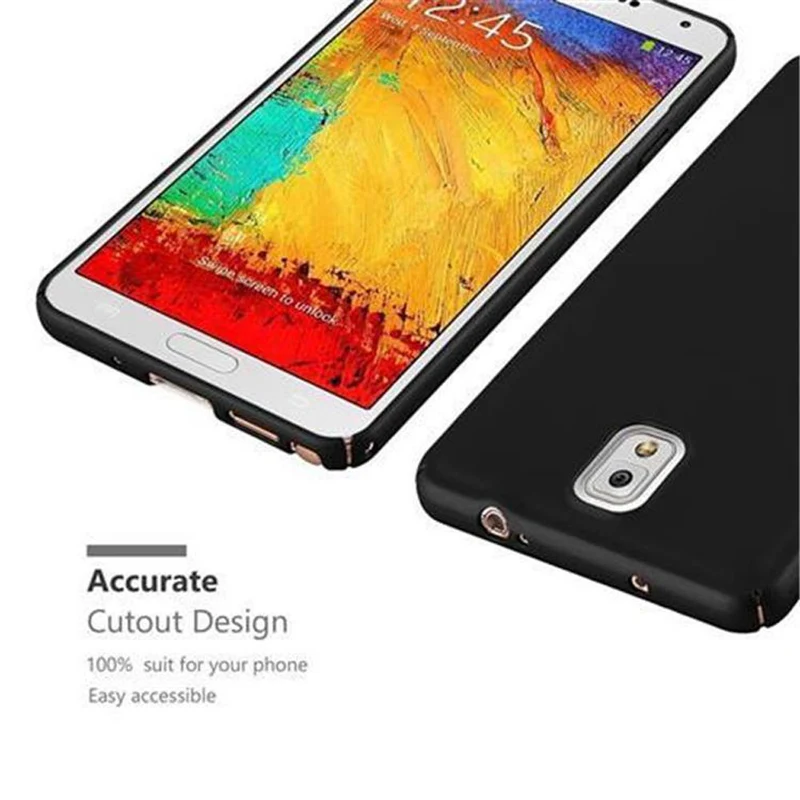 Cadorabo Hülle kompatibel mit Samsung Galaxy NOTE 3 Hard Case Schutzhülle in Metall Optik gegen Kratzer und Stöße