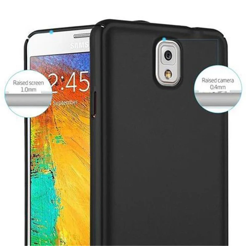 Cadorabo Hülle kompatibel mit Samsung Galaxy NOTE 3 Hard Case Schutzhülle in Metall Optik gegen Kratzer und Stöße