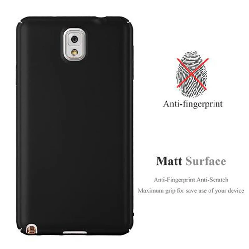 Cadorabo Hülle kompatibel mit Samsung Galaxy NOTE 3 Hard Case Schutzhülle in Metall Optik gegen Kratzer und Stöße