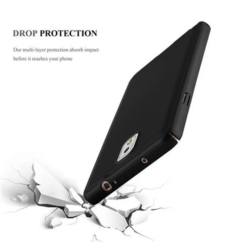Cadorabo Hülle kompatibel mit Samsung Galaxy NOTE 3 Hard Case Schutzhülle in Metall Optik gegen Kratzer und Stöße