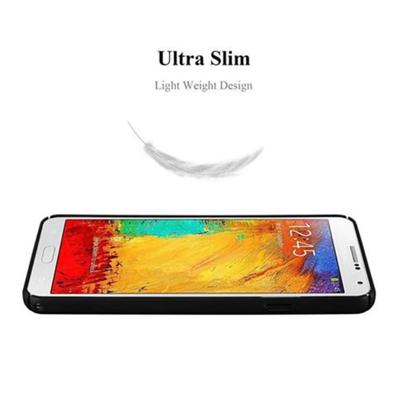 Cadorabo Hülle kompatibel mit Samsung Galaxy NOTE 3 Hard Case Schutzhülle in Metall Optik gegen Kratzer und Stöße