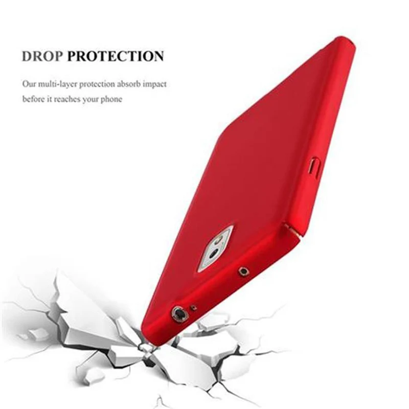 Cadorabo Hülle kompatibel mit Samsung Galaxy NOTE 3 Hard Case Schutzhülle in Metall Optik gegen Kratzer und Stöße