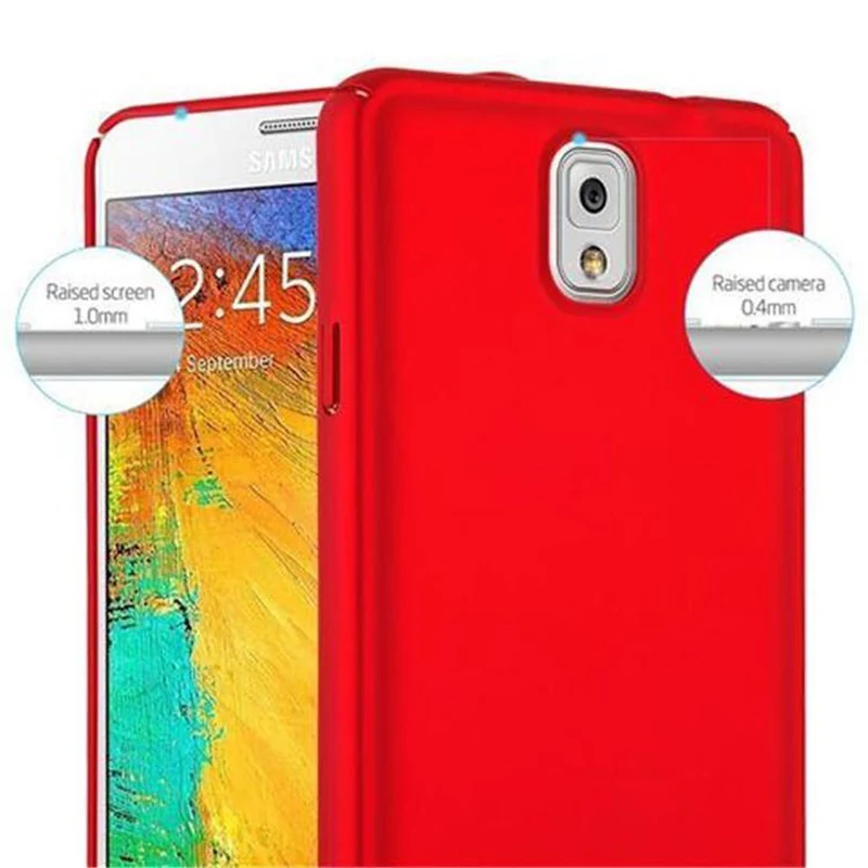 Cadorabo Hülle kompatibel mit Samsung Galaxy NOTE 3 Hard Case Schutzhülle in Metall Optik gegen Kratzer und Stöße
