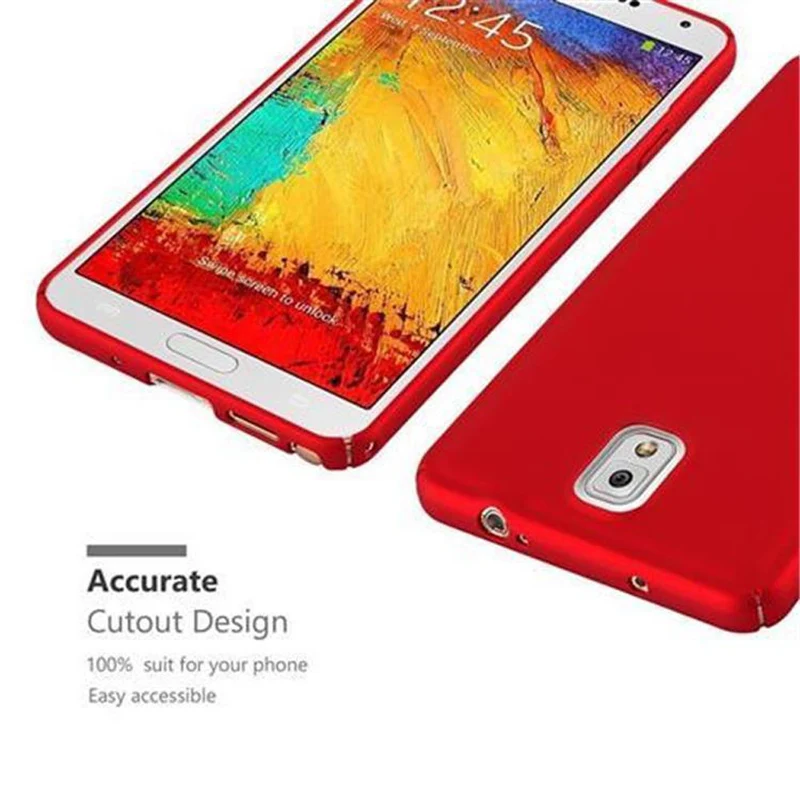 Cadorabo Hülle kompatibel mit Samsung Galaxy NOTE 3 Hard Case Schutzhülle in Metall Optik gegen Kratzer und Stöße