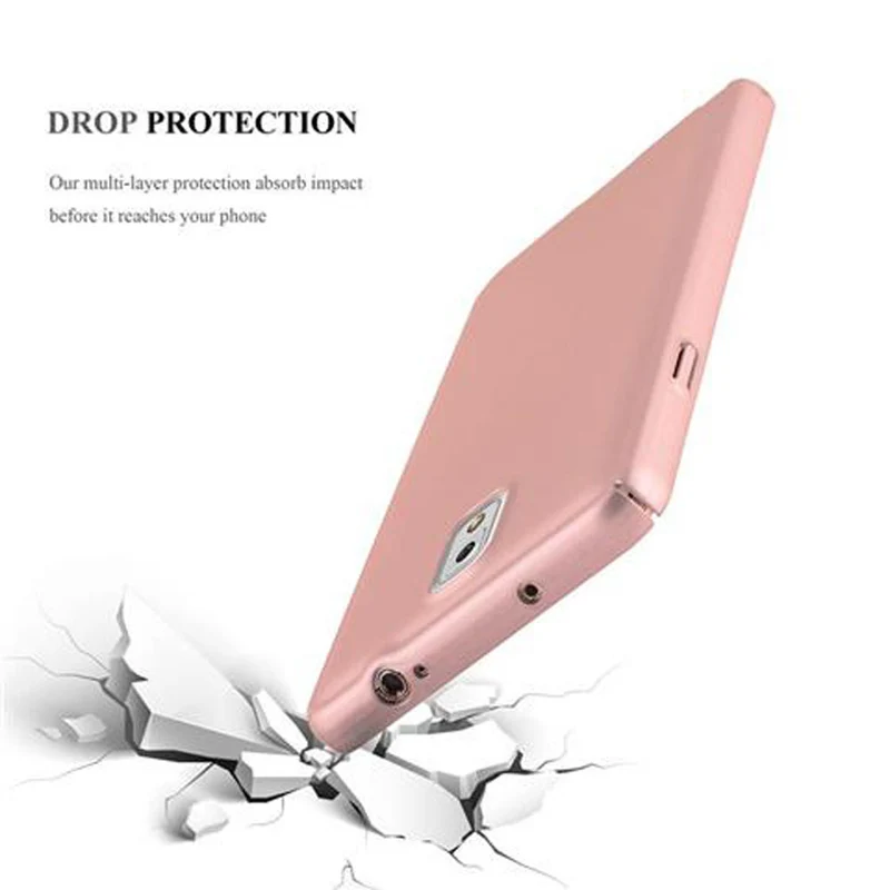 Cadorabo Hülle kompatibel mit Samsung Galaxy NOTE 3 Hard Case Schutzhülle in Metall Optik gegen Kratzer und Stöße
