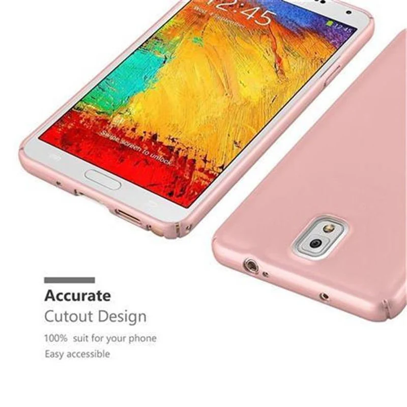 Cadorabo Hülle kompatibel mit Samsung Galaxy NOTE 3 Hard Case Schutzhülle in Metall Optik gegen Kratzer und Stöße