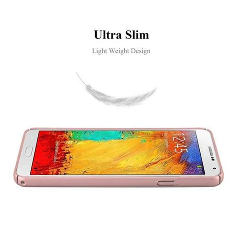 Cadorabo Hülle kompatibel mit Samsung Galaxy NOTE 3 Hard Case Schutzhülle in Metall Optik gegen Kratzer und Stöße