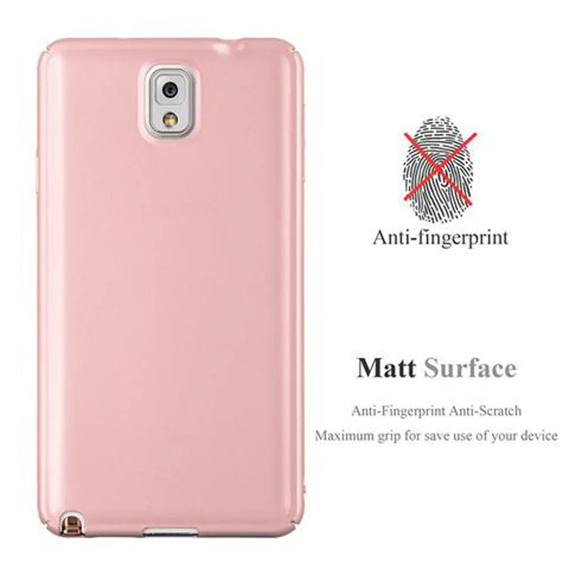 Cadorabo Hülle kompatibel mit Samsung Galaxy NOTE 3 Hard Case Schutzhülle in Metall Optik gegen Kratzer und Stöße
