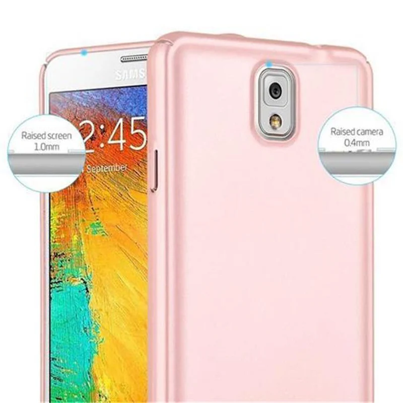 Cadorabo Hülle kompatibel mit Samsung Galaxy NOTE 3 Hard Case Schutzhülle in Metall Optik gegen Kratzer und Stöße