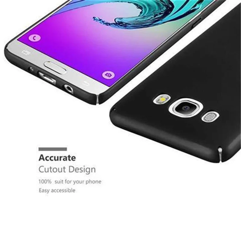 Cadorabo Hülle kompatibel mit Samsung Galaxy J7 2016 Hard Case Schutzhülle in Metall Optik gegen Kratzer und Stöße