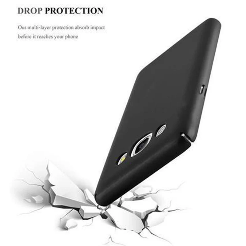 Cadorabo Hülle kompatibel mit Samsung Galaxy J7 2016 Hard Case Schutzhülle in Metall Optik gegen Kratzer und Stöße