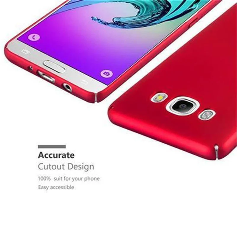 Cadorabo Hülle kompatibel mit Samsung Galaxy J7 2016 Hard Case Schutzhülle in Metall Optik gegen Kratzer und Stöße