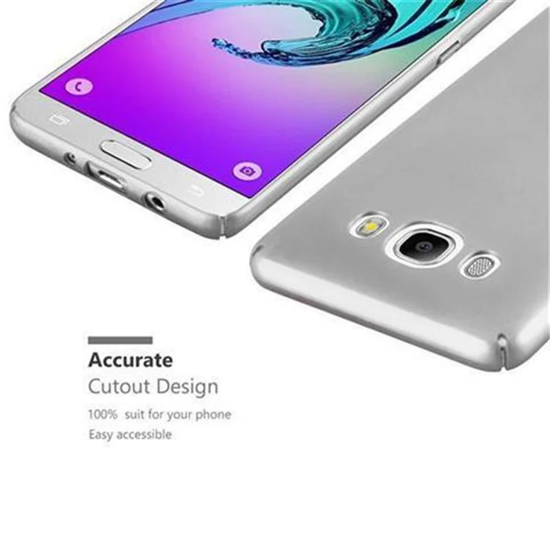 Cadorabo Hülle kompatibel mit Samsung Galaxy J7 2016 Hard Case Schutzhülle in Metall Optik gegen Kratzer und Stöße