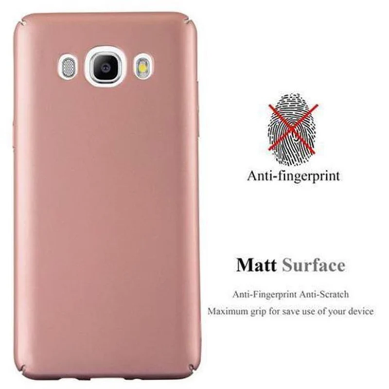 Cadorabo Hülle kompatibel mit Samsung Galaxy J7 2016 Hard Case Schutzhülle in Metall Optik gegen Kratzer und Stöße