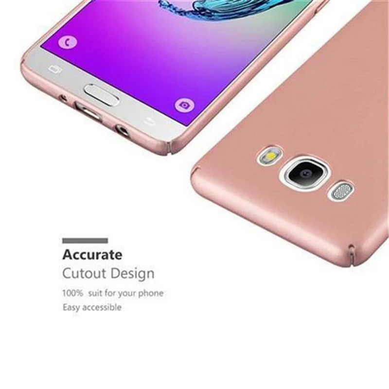 Cadorabo Hülle kompatibel mit Samsung Galaxy J7 2016 Hard Case Schutzhülle in Metall Optik gegen Kratzer und Stöße