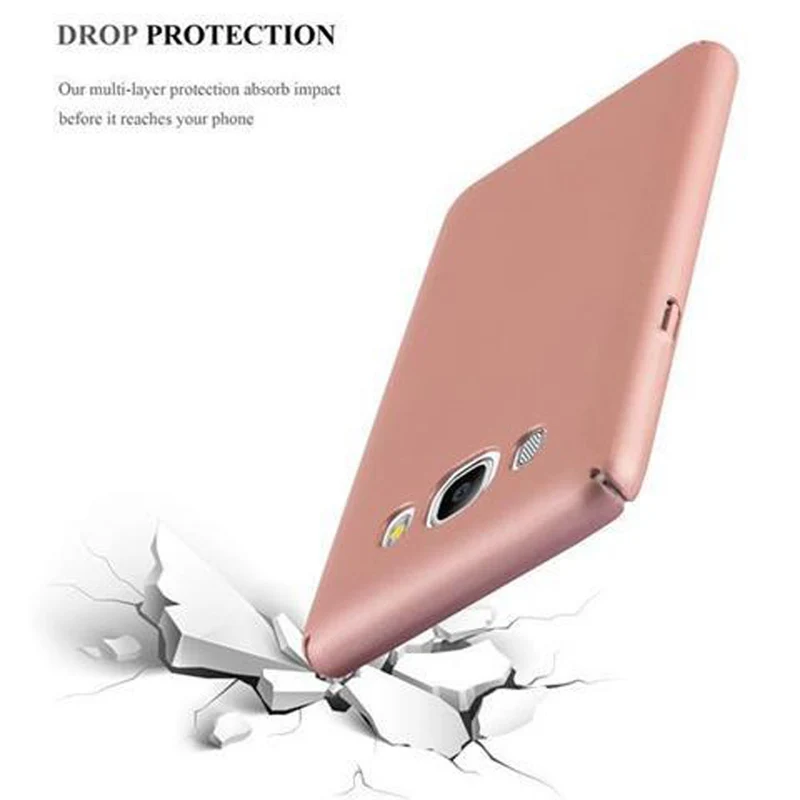 Cadorabo Hülle kompatibel mit Samsung Galaxy J7 2016 Hard Case Schutzhülle in Metall Optik gegen Kratzer und Stöße