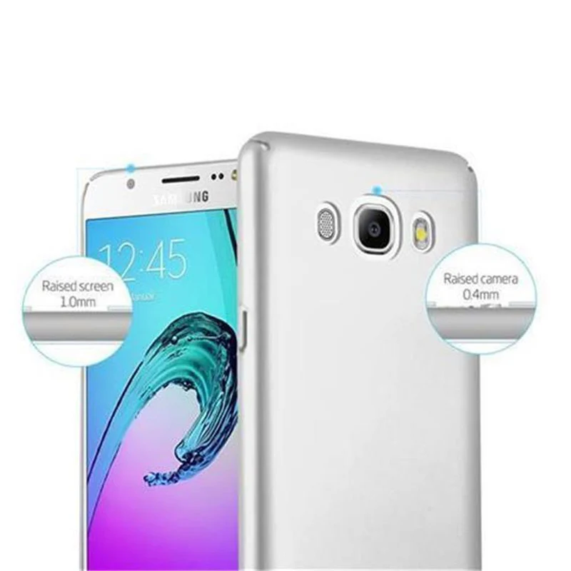 Cadorabo Hülle kompatibel mit Samsung Galaxy J5 2016 Hard Case Schutzhülle in Metall Optik gegen Kratzer und Stöße