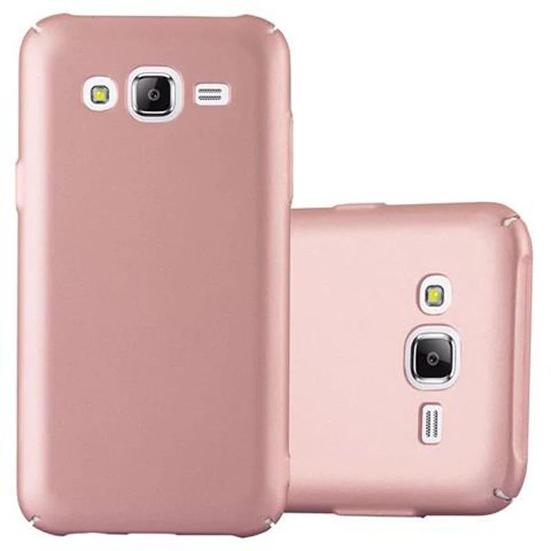 Cadorabo Hülle kompatibel mit Samsung Galaxy J5 2015 Hard Case Schutzhülle in Metall Optik gegen Kratzer und Stöße