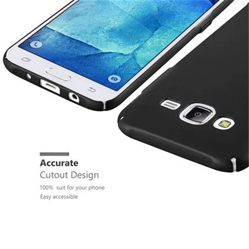 Cadorabo Hülle kompatibel mit Samsung Galaxy J5 2015 Hard Case Schutzhülle in Metall Optik gegen Kratzer und Stöße