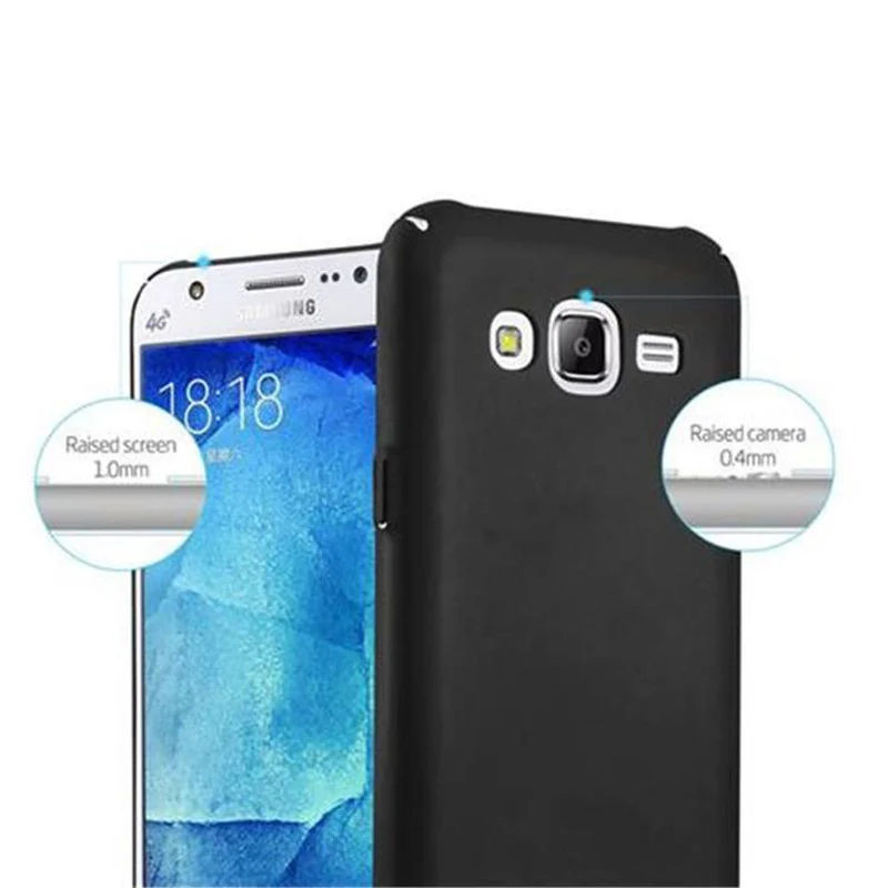 Cadorabo Hülle kompatibel mit Samsung Galaxy J5 2015 Hard Case Schutzhülle in Metall Optik gegen Kratzer und Stöße