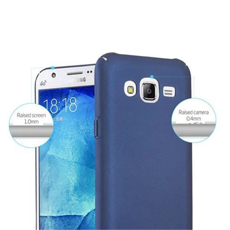 Cadorabo Hülle kompatibel mit Samsung Galaxy J5 2015 Hard Case Schutzhülle in Metall Optik gegen Kratzer und Stöße