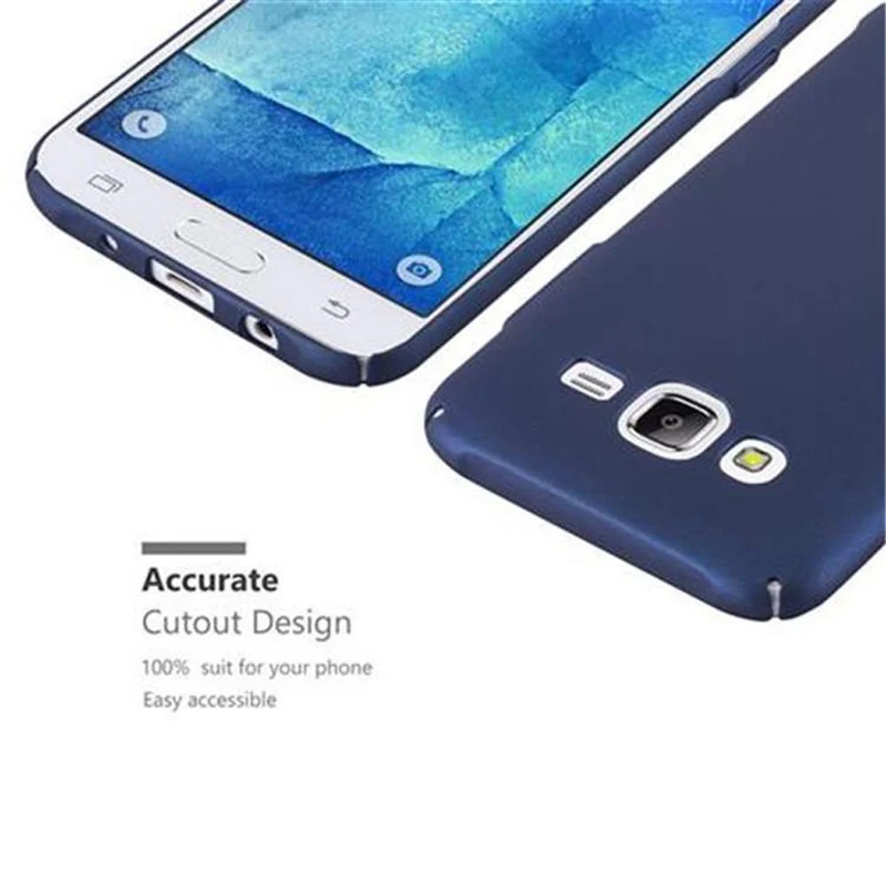 Cadorabo Hülle kompatibel mit Samsung Galaxy J5 2015 Hard Case Schutzhülle in Metall Optik gegen Kratzer und Stöße