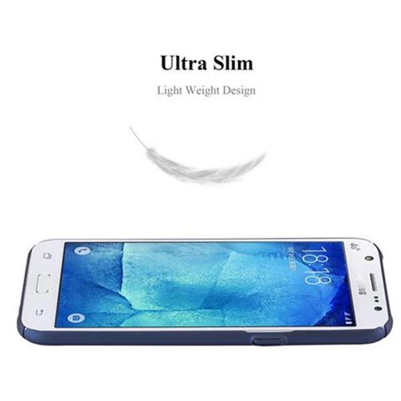 Cadorabo Hülle kompatibel mit Samsung Galaxy J5 2015 Hard Case Schutzhülle in Metall Optik gegen Kratzer und Stöße