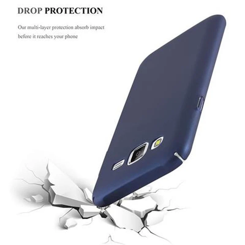 Cadorabo Hülle kompatibel mit Samsung Galaxy J5 2015 Hard Case Schutzhülle in Metall Optik gegen Kratzer und Stöße