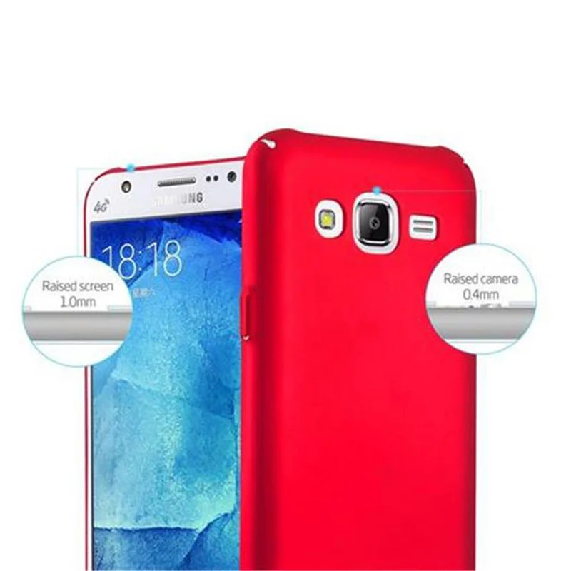 Cadorabo Hülle kompatibel mit Samsung Galaxy J5 2015 Hard Case Schutzhülle in Metall Optik gegen Kratzer und Stöße
