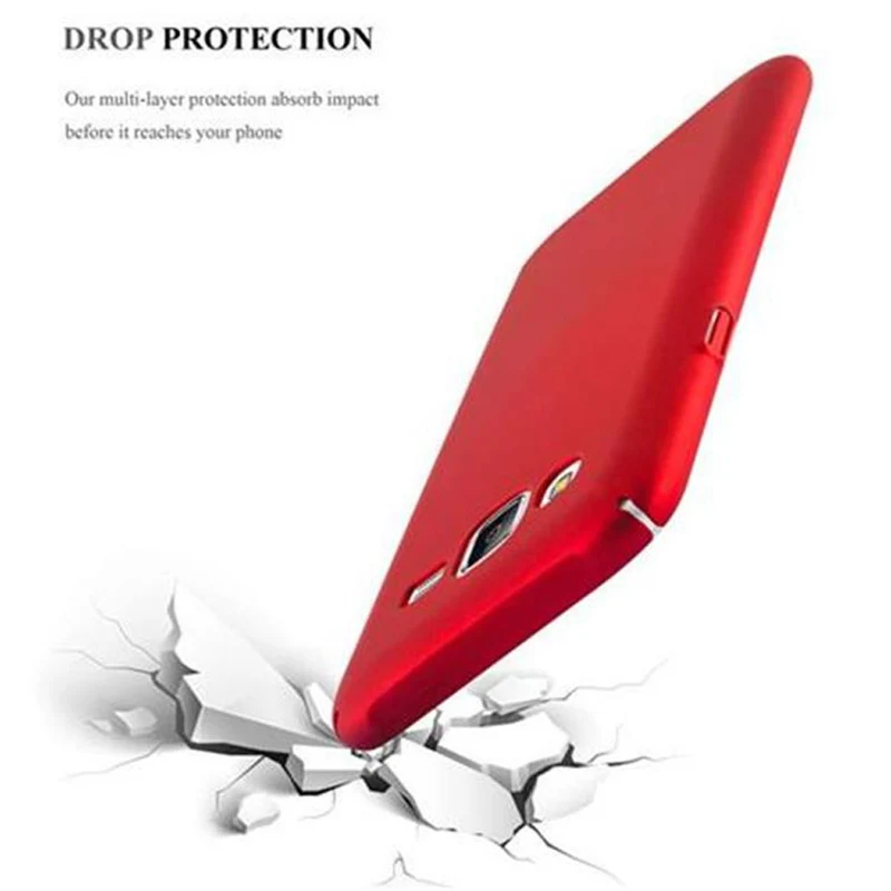 Cadorabo Hülle kompatibel mit Samsung Galaxy J5 2015 Hard Case Schutzhülle in Metall Optik gegen Kratzer und Stöße