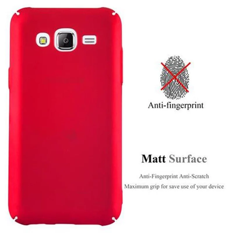 Cadorabo Hülle kompatibel mit Samsung Galaxy J5 2015 Hard Case Schutzhülle in Metall Optik gegen Kratzer und Stöße