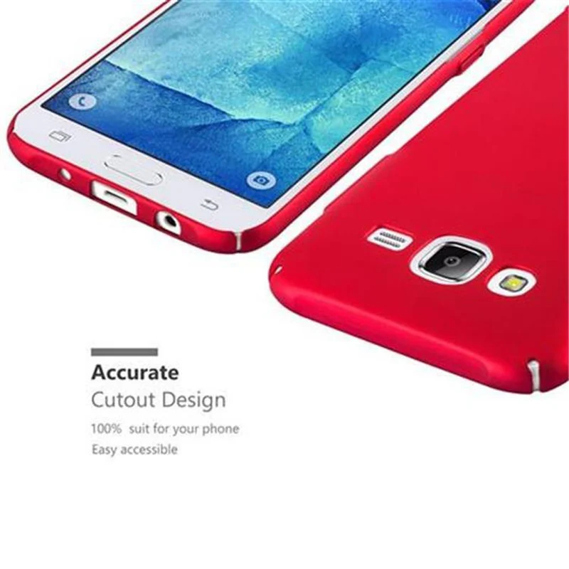 Cadorabo Hülle kompatibel mit Samsung Galaxy J5 2015 Hard Case Schutzhülle in Metall Optik gegen Kratzer und Stöße
