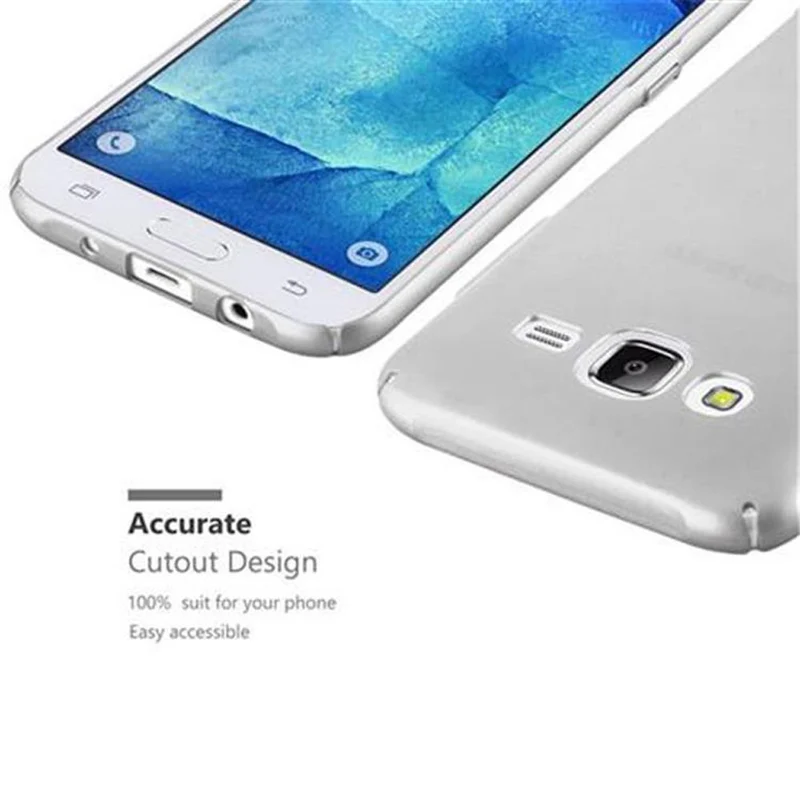 Cadorabo Hülle kompatibel mit Samsung Galaxy J5 2015 Hard Case Schutzhülle in Metall Optik gegen Kratzer und Stöße