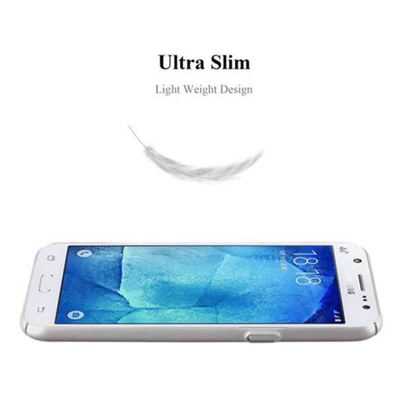 Cadorabo Hülle kompatibel mit Samsung Galaxy J5 2015 Hard Case Schutzhülle in Metall Optik gegen Kratzer und Stöße