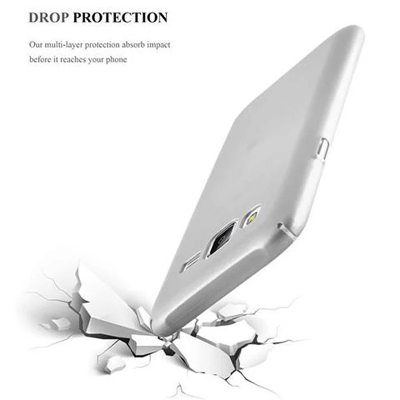Cadorabo Hülle kompatibel mit Samsung Galaxy J5 2015 Hard Case Schutzhülle in Metall Optik gegen Kratzer und Stöße