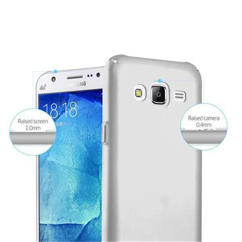 Cadorabo Hülle kompatibel mit Samsung Galaxy J5 2015 Hard Case Schutzhülle in Metall Optik gegen Kratzer und Stöße