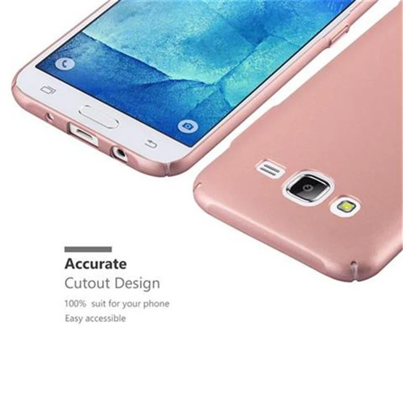 Cadorabo Hülle kompatibel mit Samsung Galaxy J5 2015 Hard Case Schutzhülle in Metall Optik gegen Kratzer und Stöße