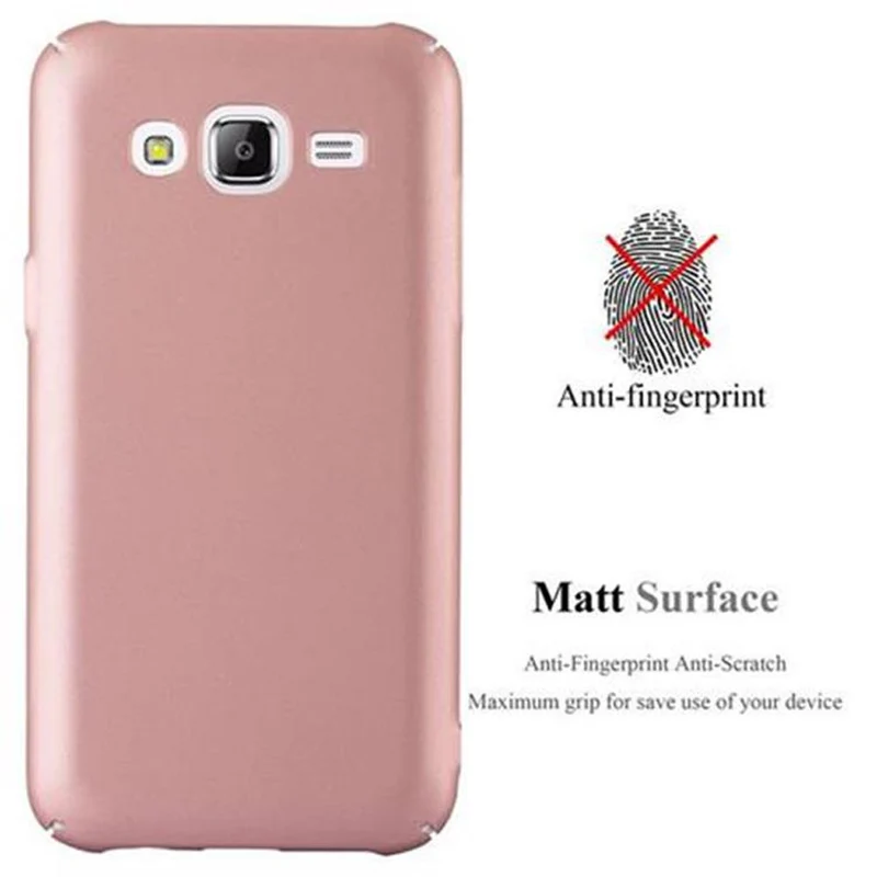 Cadorabo Hülle kompatibel mit Samsung Galaxy J5 2015 Hard Case Schutzhülle in Metall Optik gegen Kratzer und Stöße