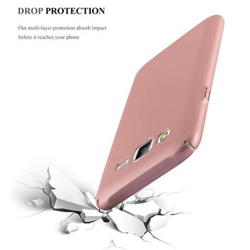 Cadorabo Hülle kompatibel mit Samsung Galaxy J5 2015 Hard Case Schutzhülle in Metall Optik gegen Kratzer und Stöße