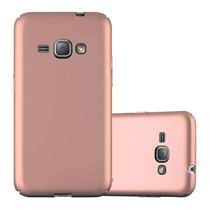 Cadorabo Hülle kompatibel mit Samsung Galaxy J1 2016 Hard Case Schutzhülle in Metall Optik gegen Kratzer und Stöße