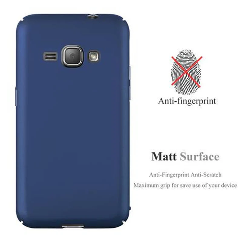 Cadorabo Hülle kompatibel mit Samsung Galaxy J1 2016 Hard Case Schutzhülle in Metall Optik gegen Kratzer und Stöße
