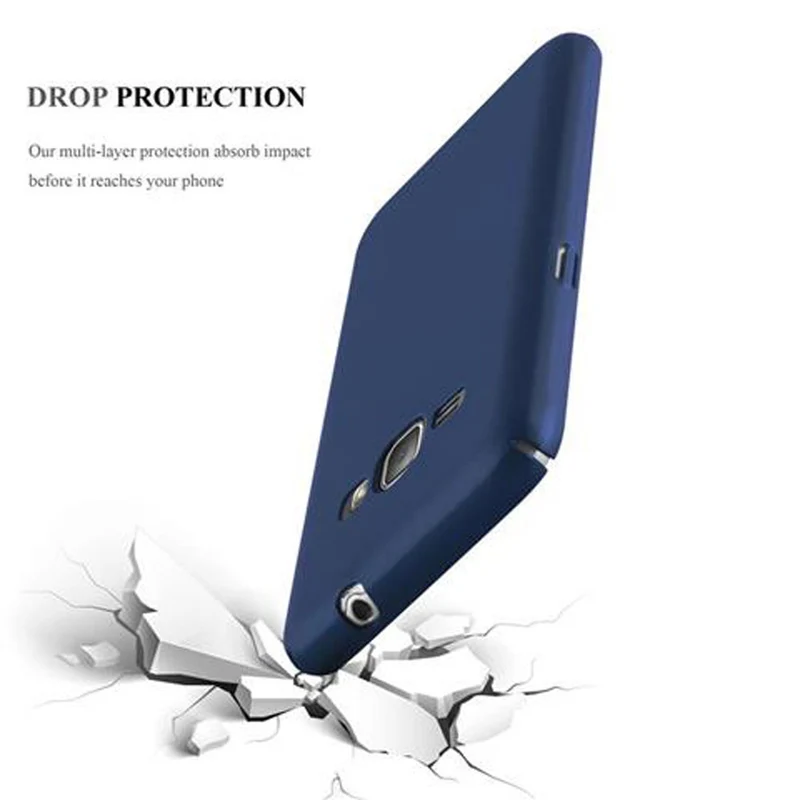 Cadorabo Hülle kompatibel mit Samsung Galaxy J1 2016 Hard Case Schutzhülle in Metall Optik gegen Kratzer und Stöße