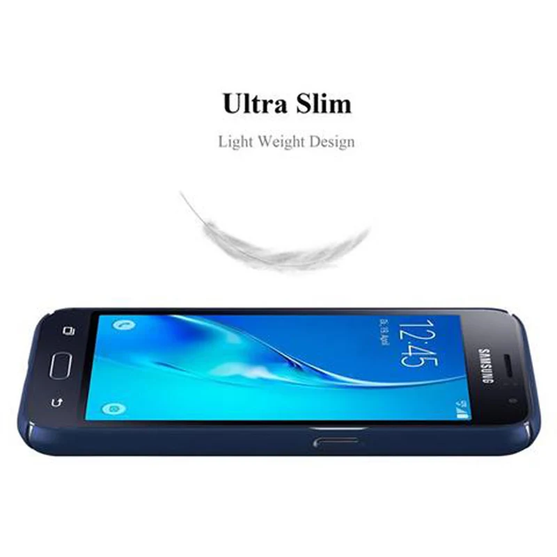 Cadorabo Hülle kompatibel mit Samsung Galaxy J1 2016 Hard Case Schutzhülle in Metall Optik gegen Kratzer und Stöße