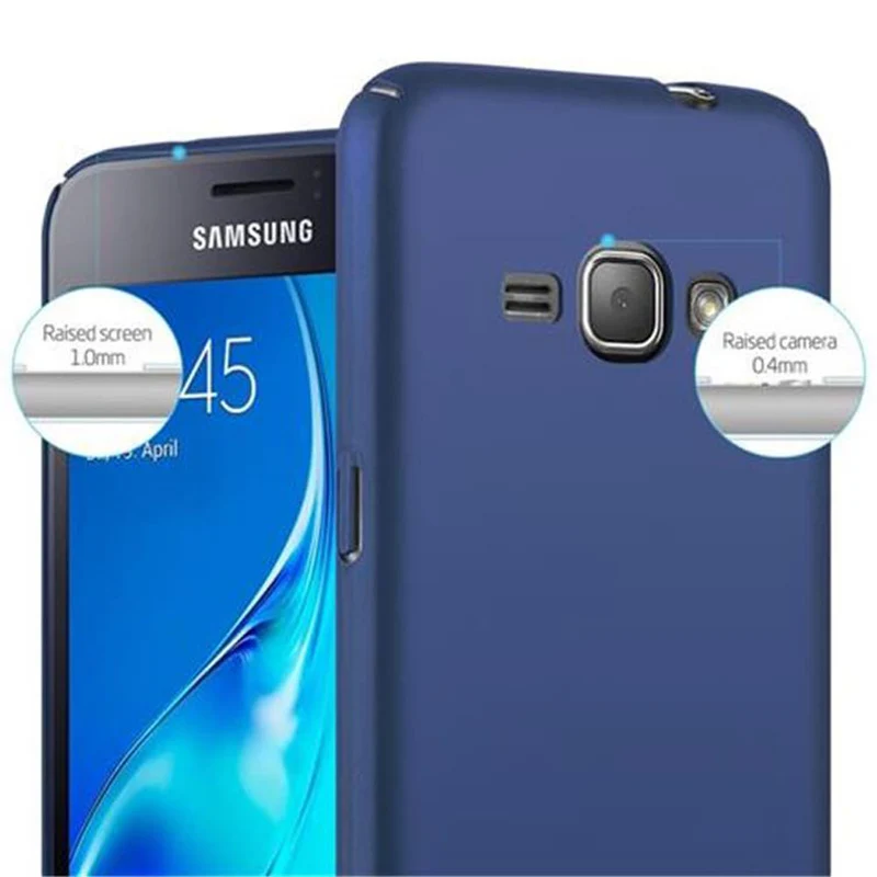 Cadorabo Hülle kompatibel mit Samsung Galaxy J1 2016 Hard Case Schutzhülle in Metall Optik gegen Kratzer und Stöße