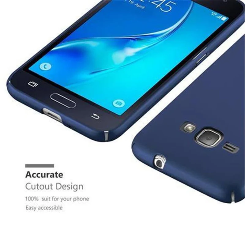 Cadorabo Hülle kompatibel mit Samsung Galaxy J1 2016 Hard Case Schutzhülle in Metall Optik gegen Kratzer und Stöße