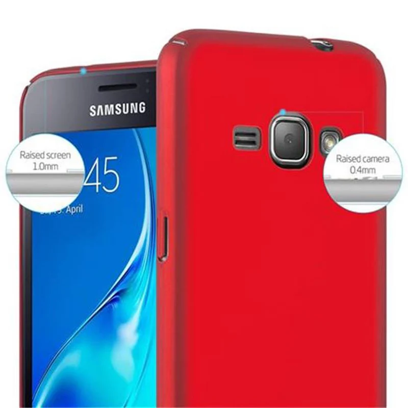 Cadorabo Hülle kompatibel mit Samsung Galaxy J1 2016 Hard Case Schutzhülle in Metall Optik gegen Kratzer und Stöße