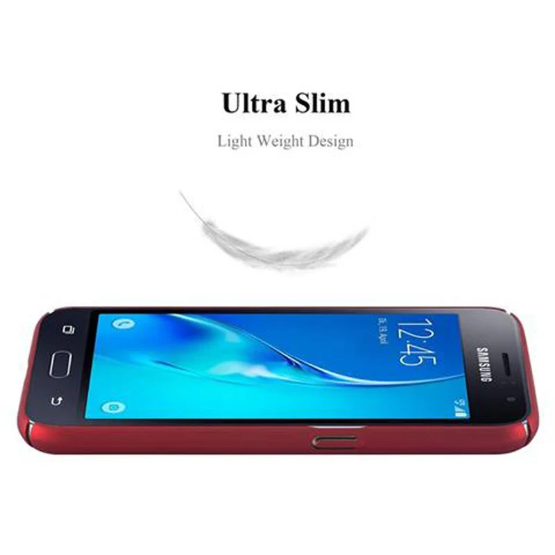 Cadorabo Hülle kompatibel mit Samsung Galaxy J1 2016 Hard Case Schutzhülle in Metall Optik gegen Kratzer und Stöße