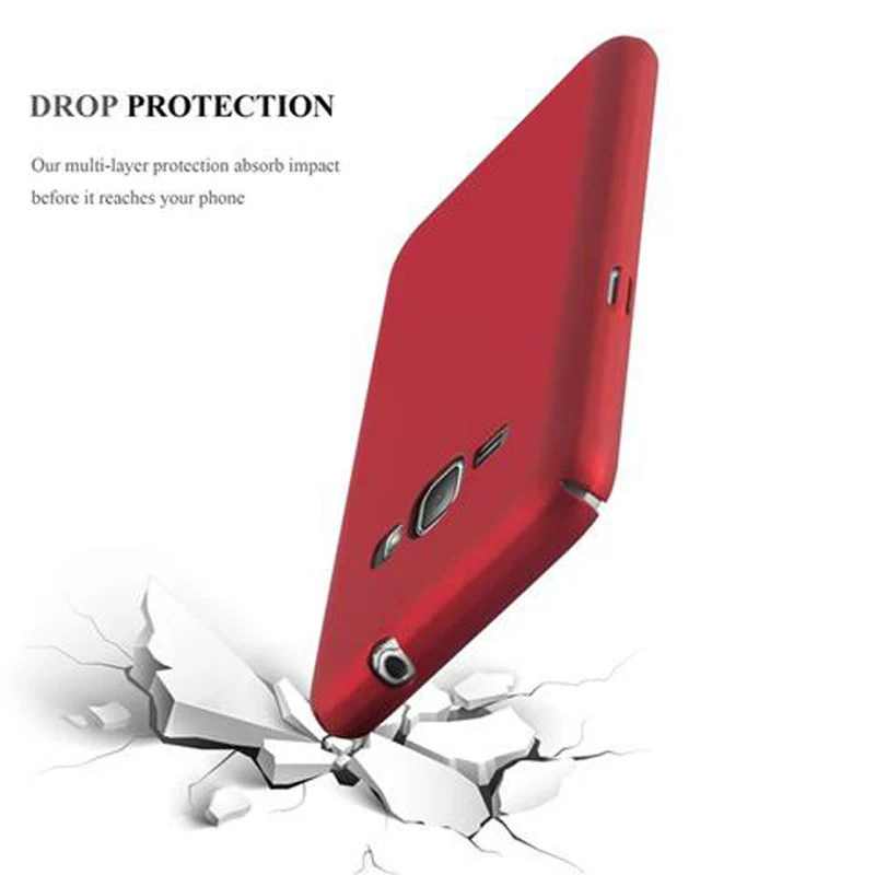 Cadorabo Hülle kompatibel mit Samsung Galaxy J1 2016 Hard Case Schutzhülle in Metall Optik gegen Kratzer und Stöße