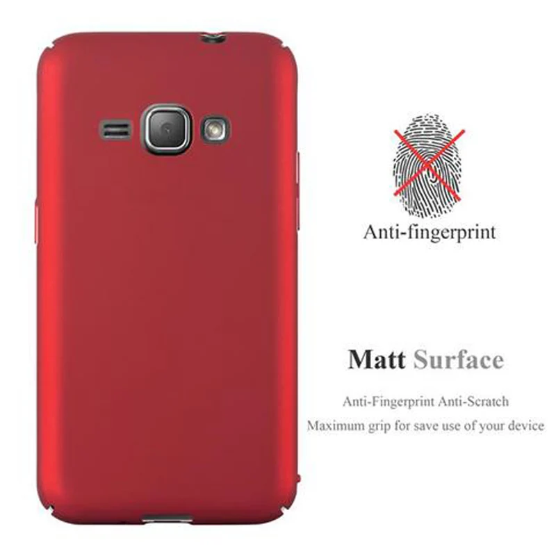 Cadorabo Hülle kompatibel mit Samsung Galaxy J1 2016 Hard Case Schutzhülle in Metall Optik gegen Kratzer und Stöße